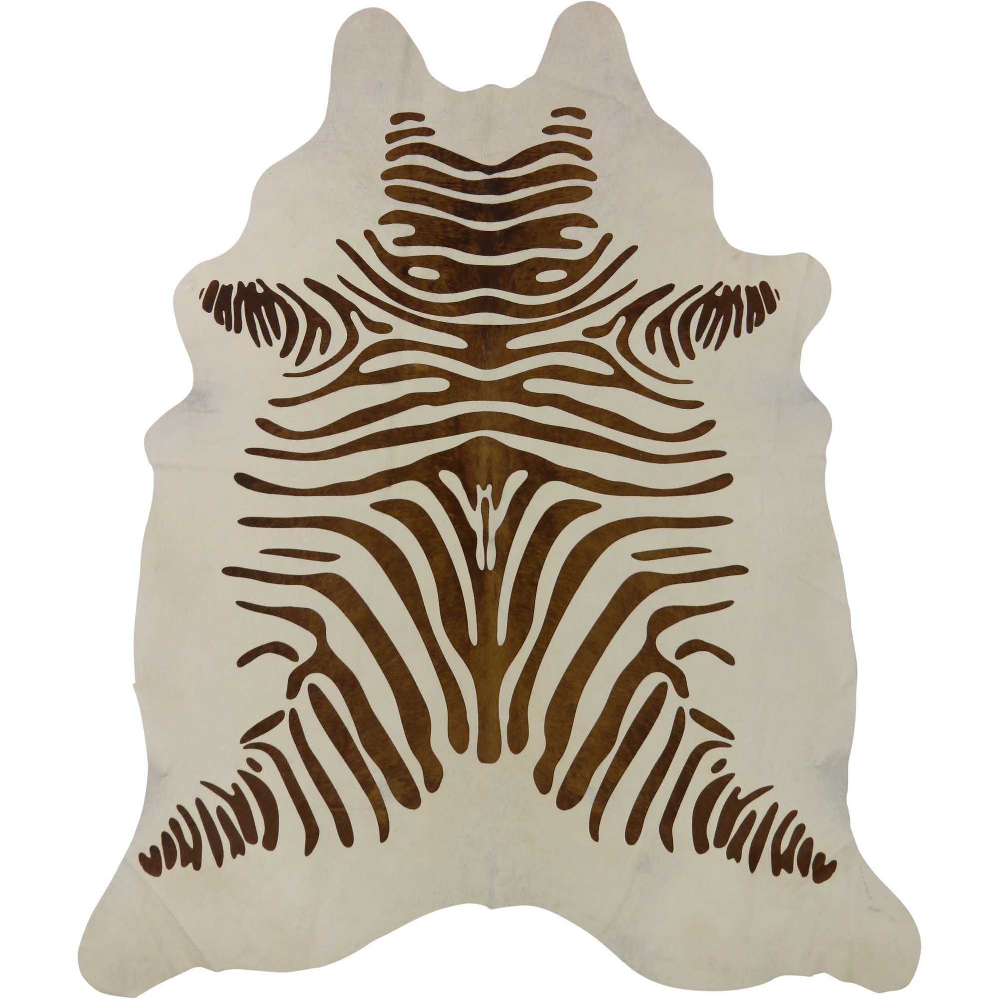 Cowhide Black And White Zebra Dyed Hide Rug In 15232